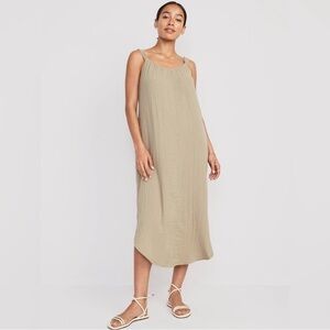 Old Navy Light Brown Midi Dress
